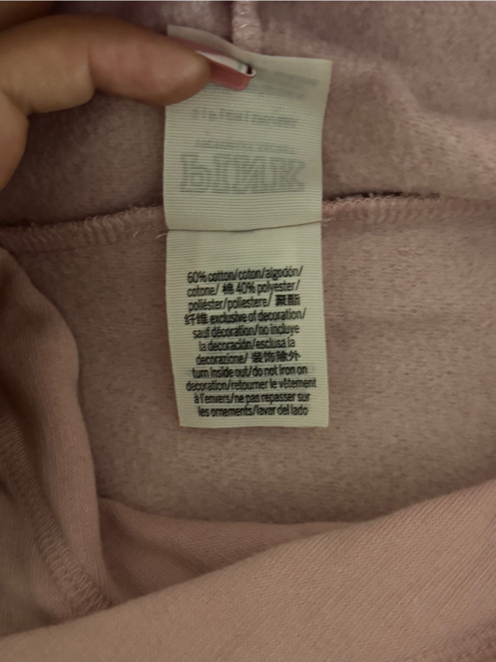 PINK Victoria's Secret Pink Hooded Sweatshirt with Gold Sequin Logo - Picture 4 of 4